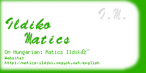 ildiko matics business card
